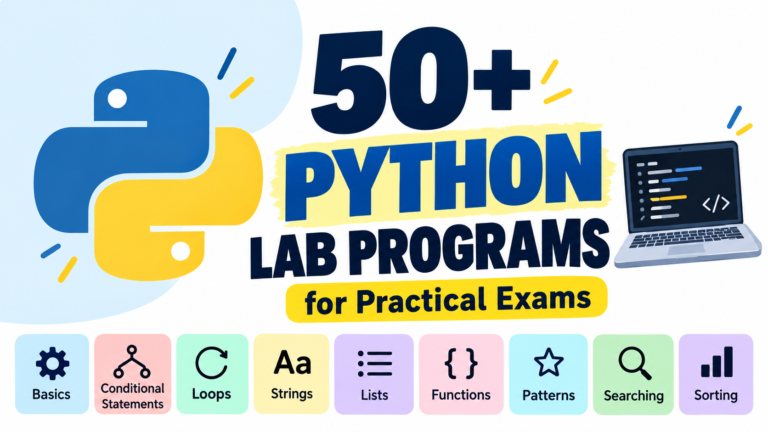 50+ Python lab programs for practical exams