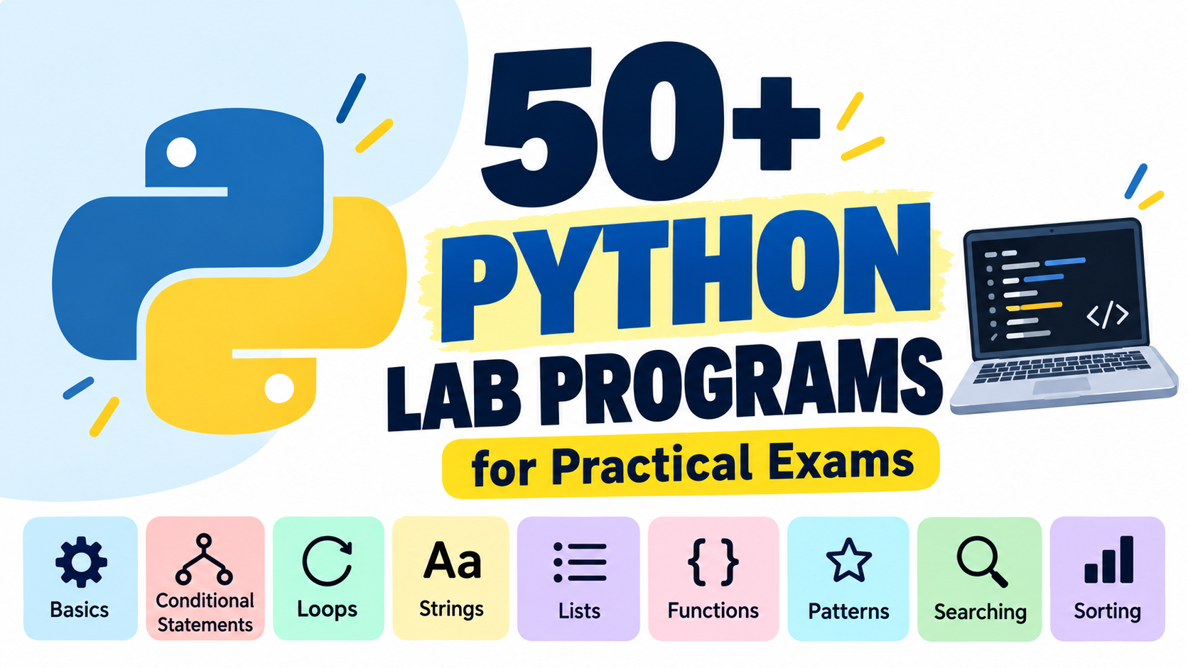 50+ Python lab programs for practical exams